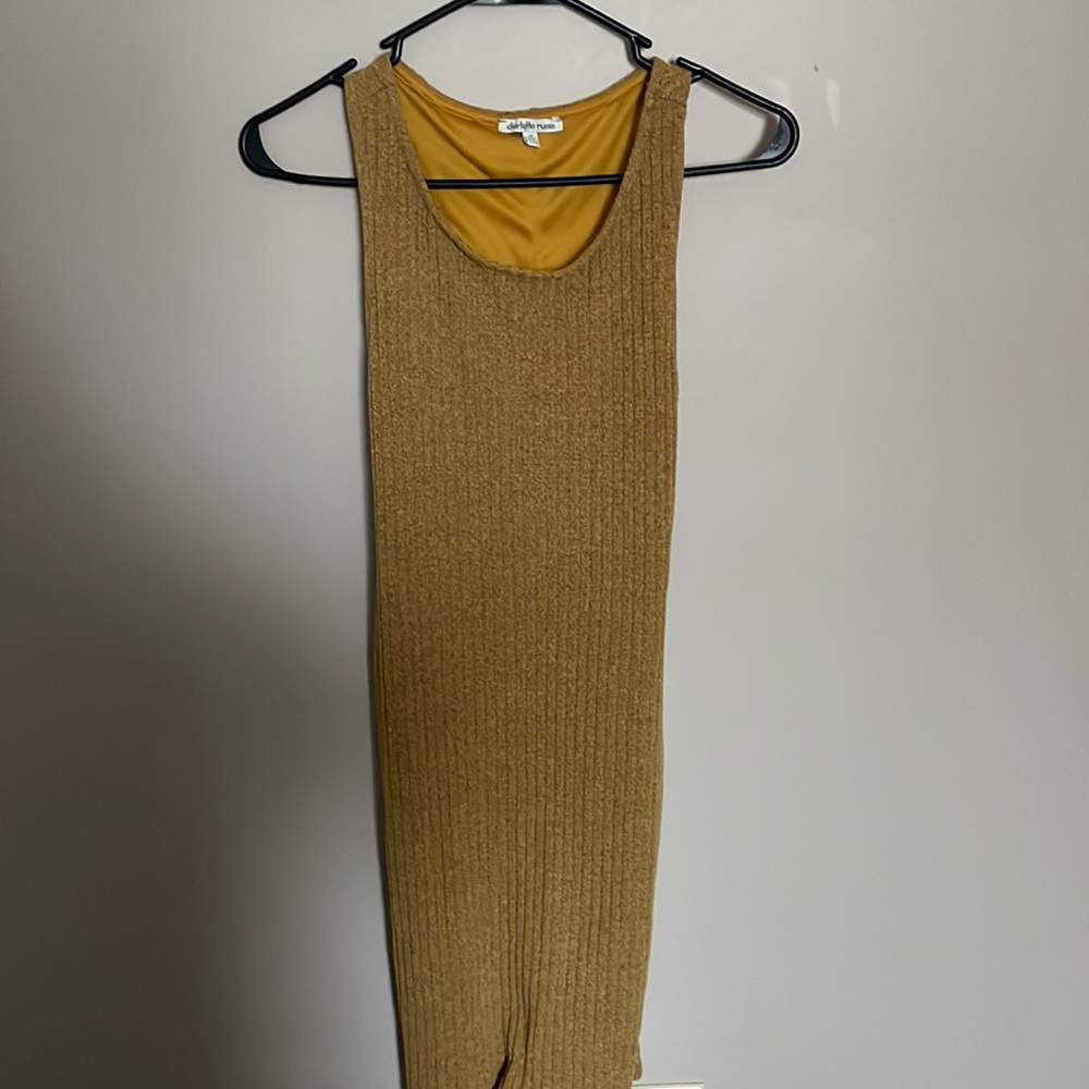 charlotte russe yellow sweater dress. size medium.